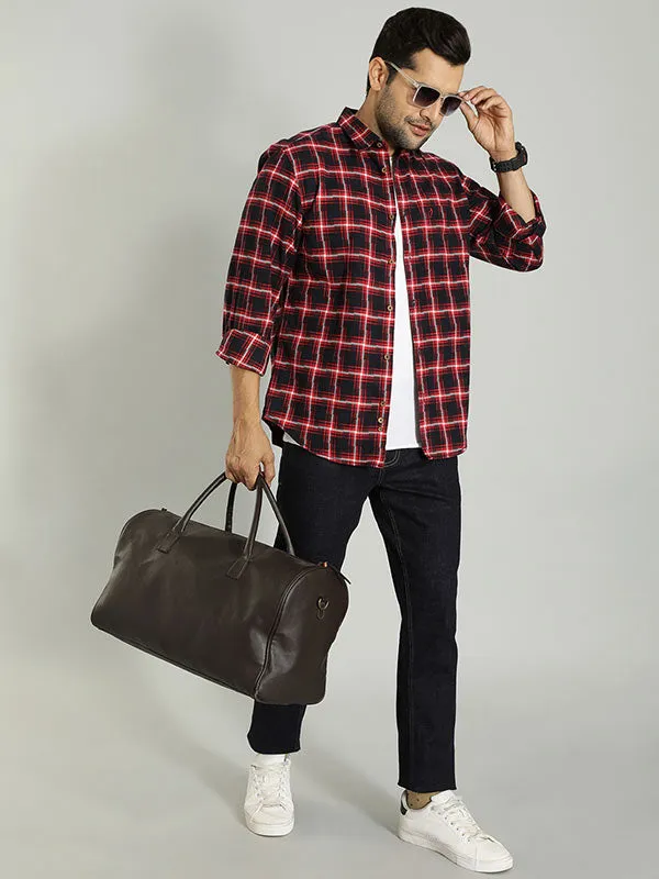 Men Checked Full Sleeve Cotton Shirt