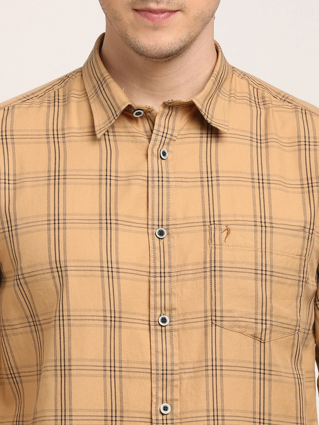 Men Checked Full Sleeve Cotton Shirt