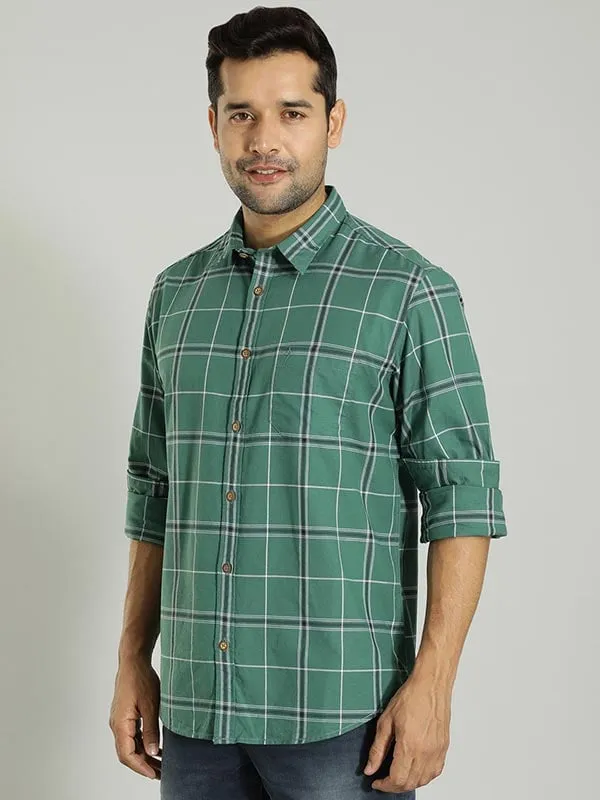 Men Checked Full Sleeve Cotton Shirt