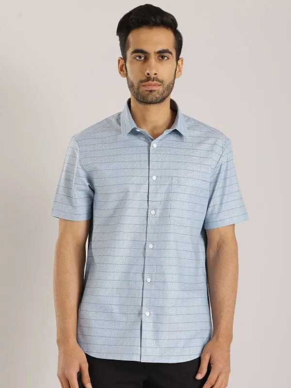 Men Checked Half Sleeve Cotton Shirt