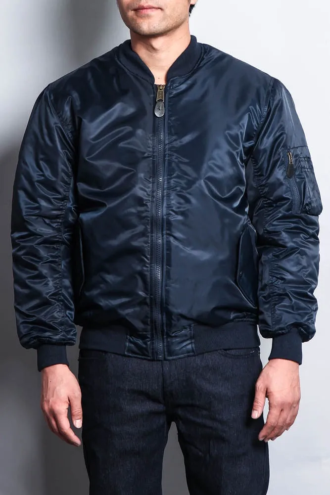 Men's Reversible Padded Bomber Flight Jacket