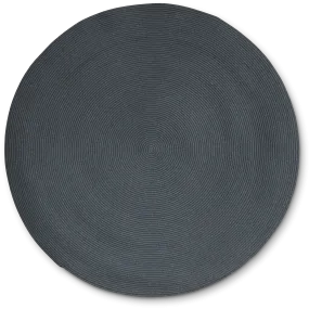 Monaco Olefin Premium Outdoor Rug in Charcoal Haze 150 cm Dia