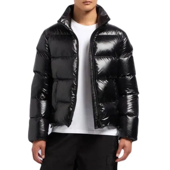 Moose Knuckles Kings Shiny Down Puffer (Black) M34MJ144H1