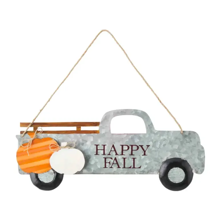 Mudpie Reversible Tin Truck Door Hang