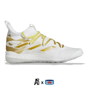 "Gold Pitching Ninja" Adidas Adizero Afterburner NWV Turf Shoes