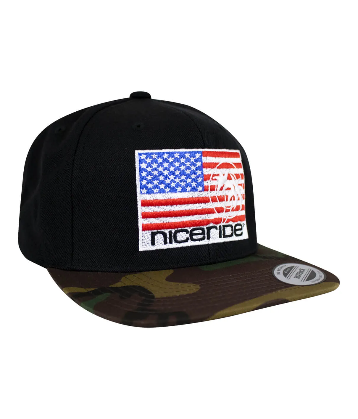 "NICERIDE PRIDE" Camo Flatbill Snapback Hat