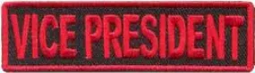 Red Motorcycle Club Vice President Patch