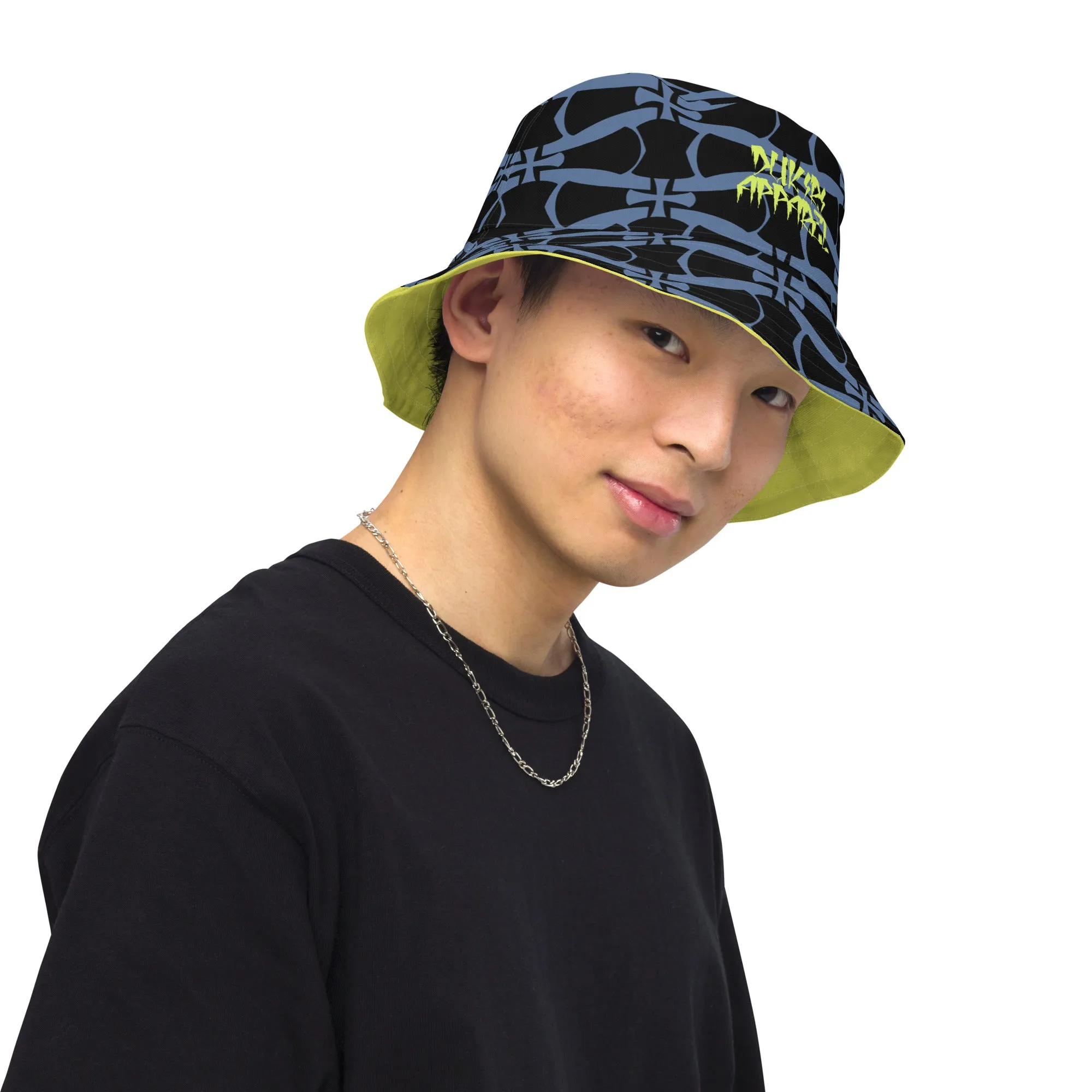 Reversible bucket hat-Allover Crusader Cross Print