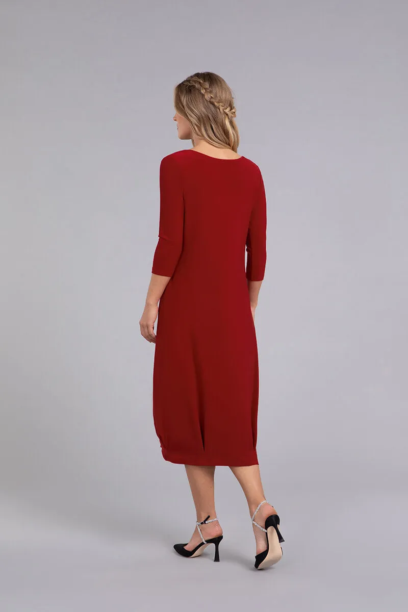 Reversible Narrow Lantern Dress | Red