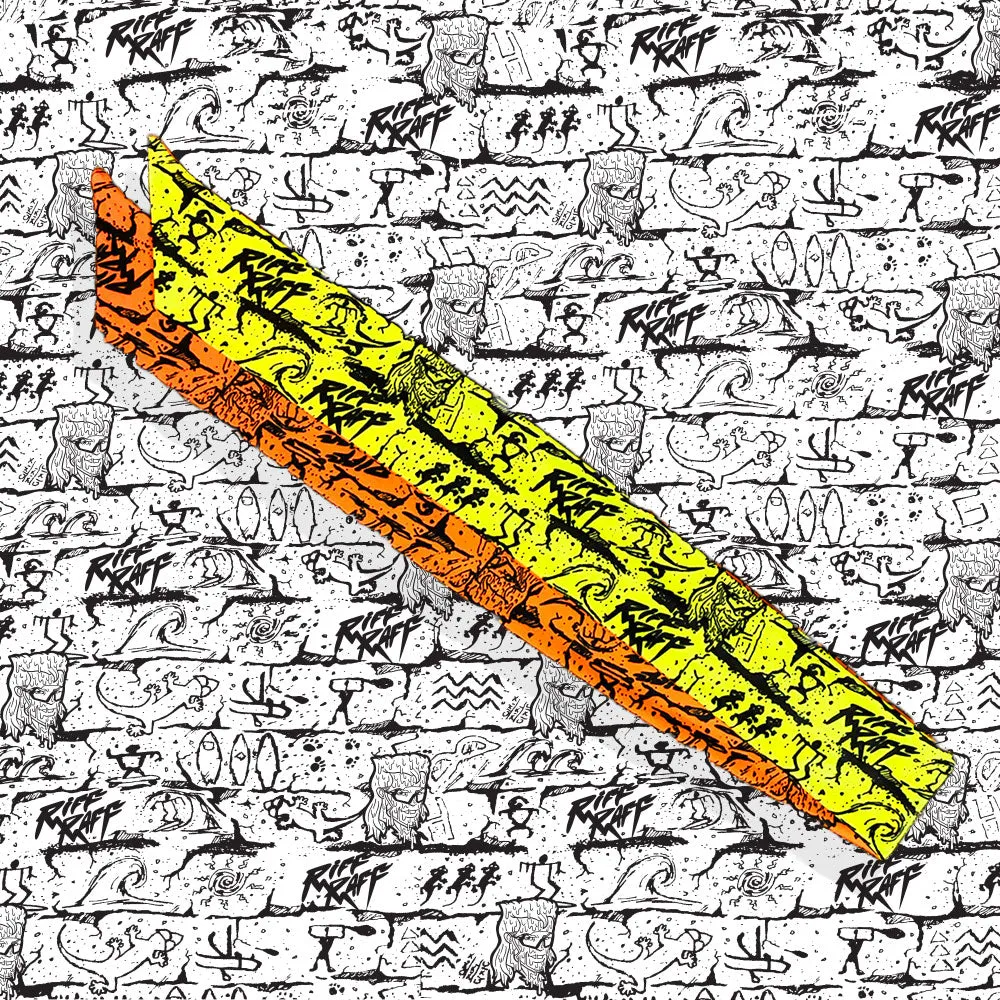 RiFF RaFF x Gecko Reversible Headband "YELLOW SHOCK/ORANGE SHOCK"