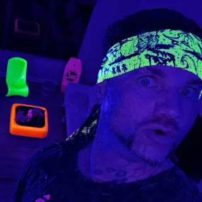 RiFF RaFF x Gecko Reversible Headband "YELLOW SHOCK/ORANGE SHOCK"