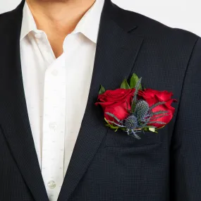 Rose Pocket boutonniere