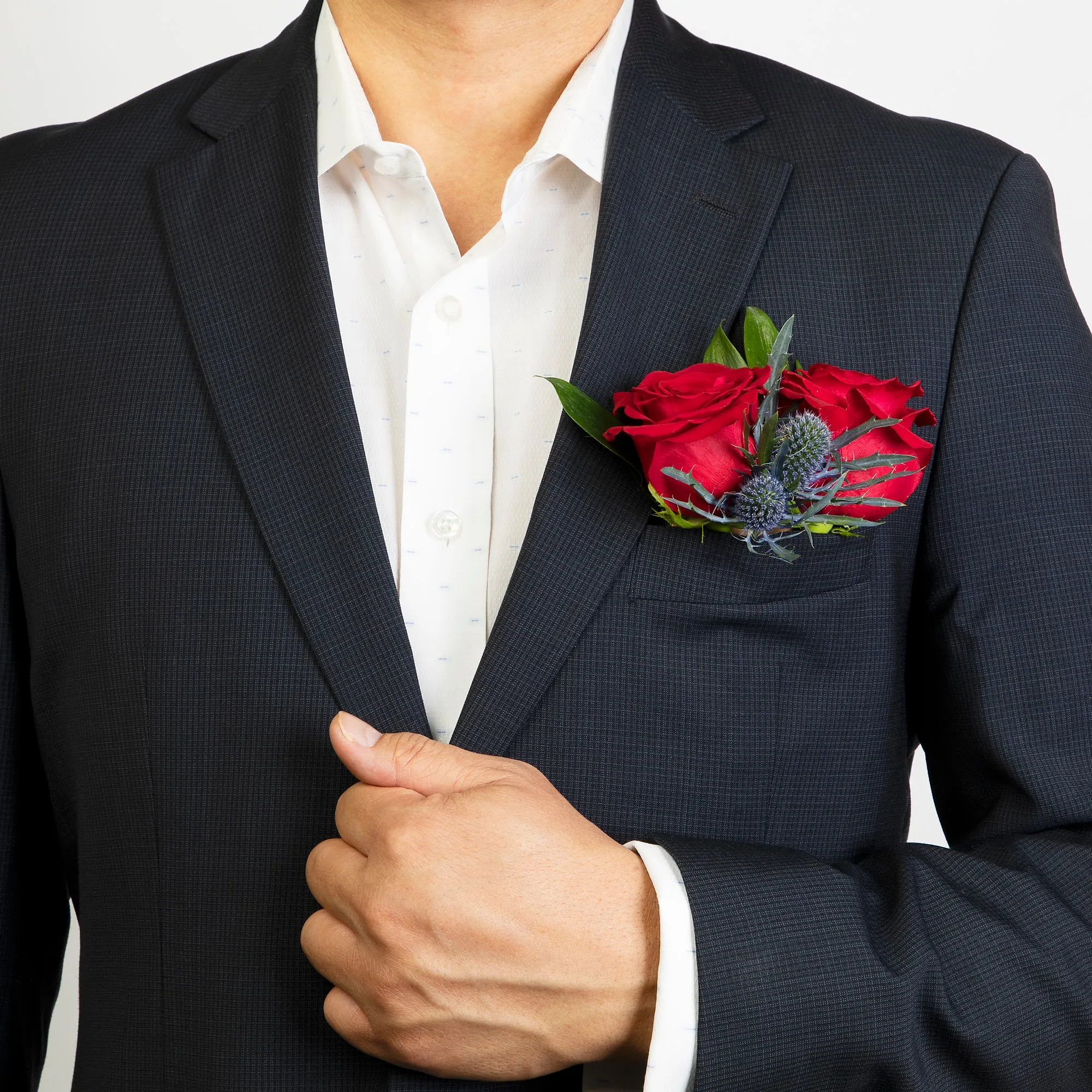 Rose Pocket boutonniere