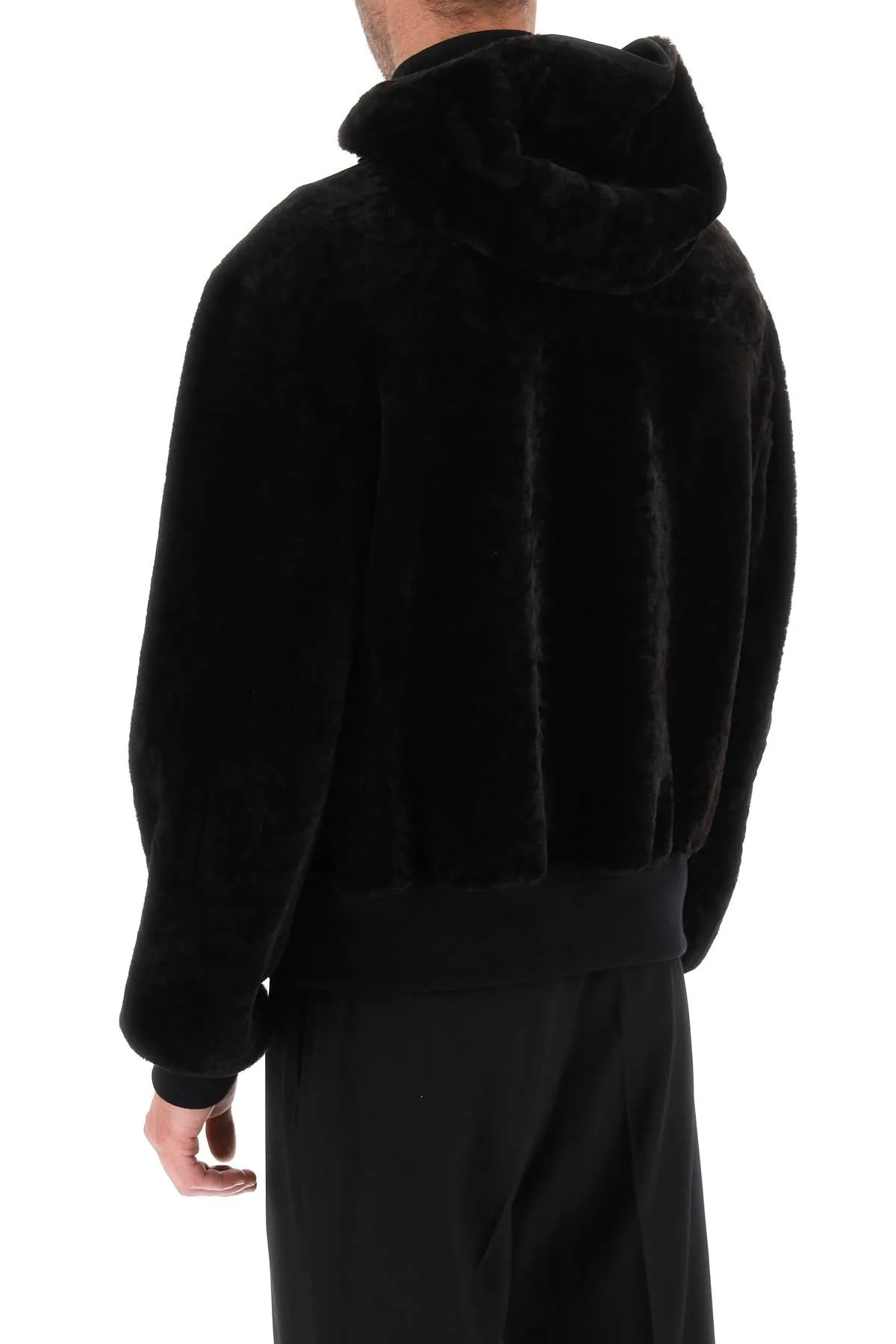 SALVATORE  REVERSIBLE SHEARLING HOODED BLOUSON