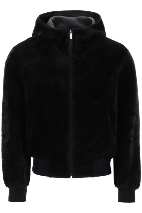 SALVATORE  REVERSIBLE SHEARLING HOODED BLOUSON