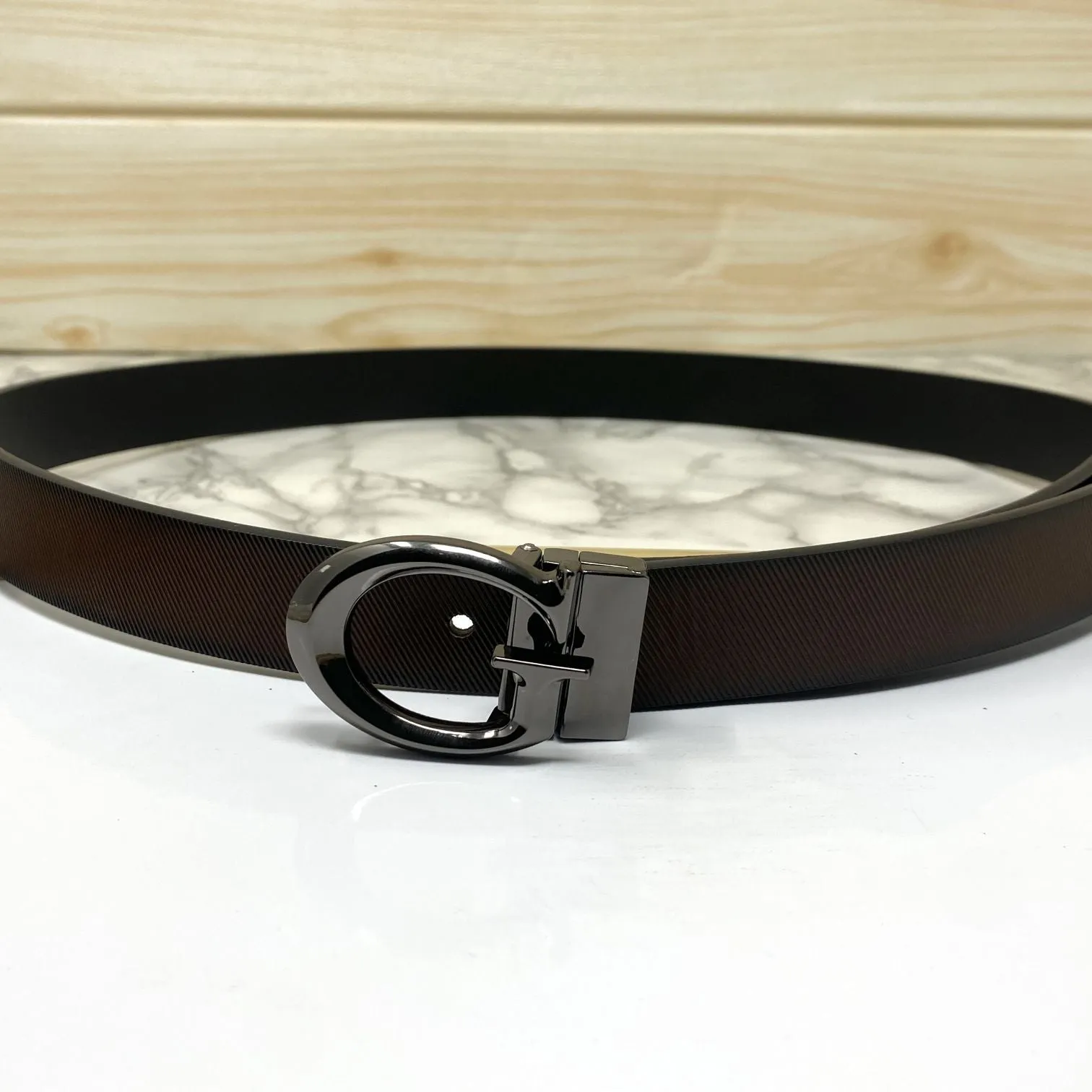 Small G Letter Reversible Strap Belt For Men-JonasParamount