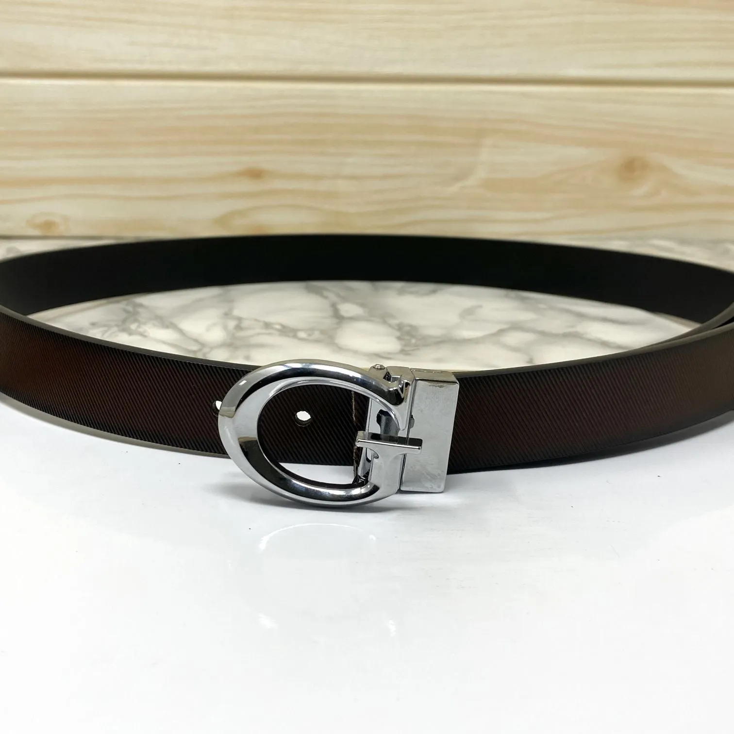 Small G Letter Reversible Strap Belt For Men-JonasParamount