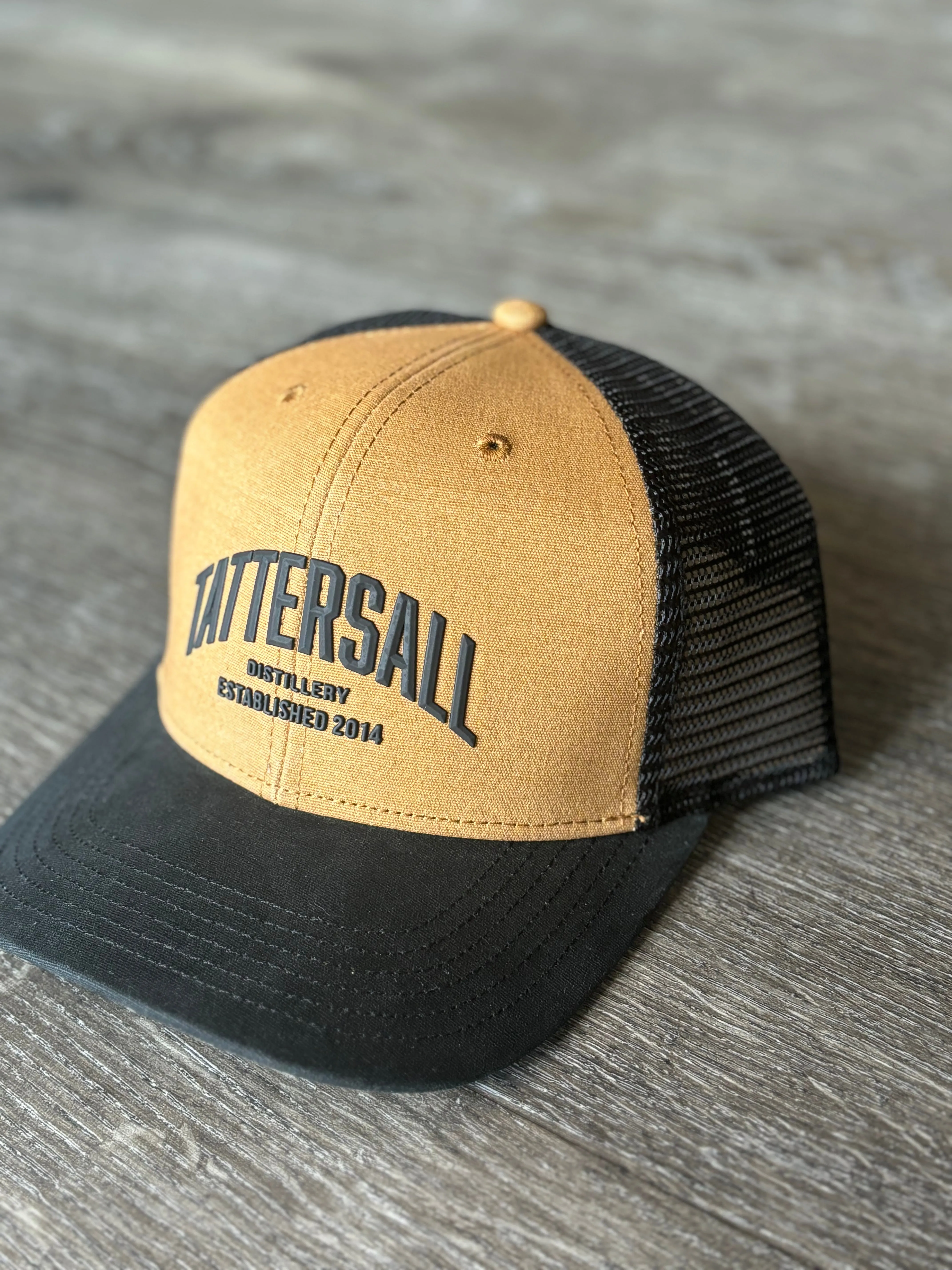 Tattersall Camel/Black Mesh Back Hat