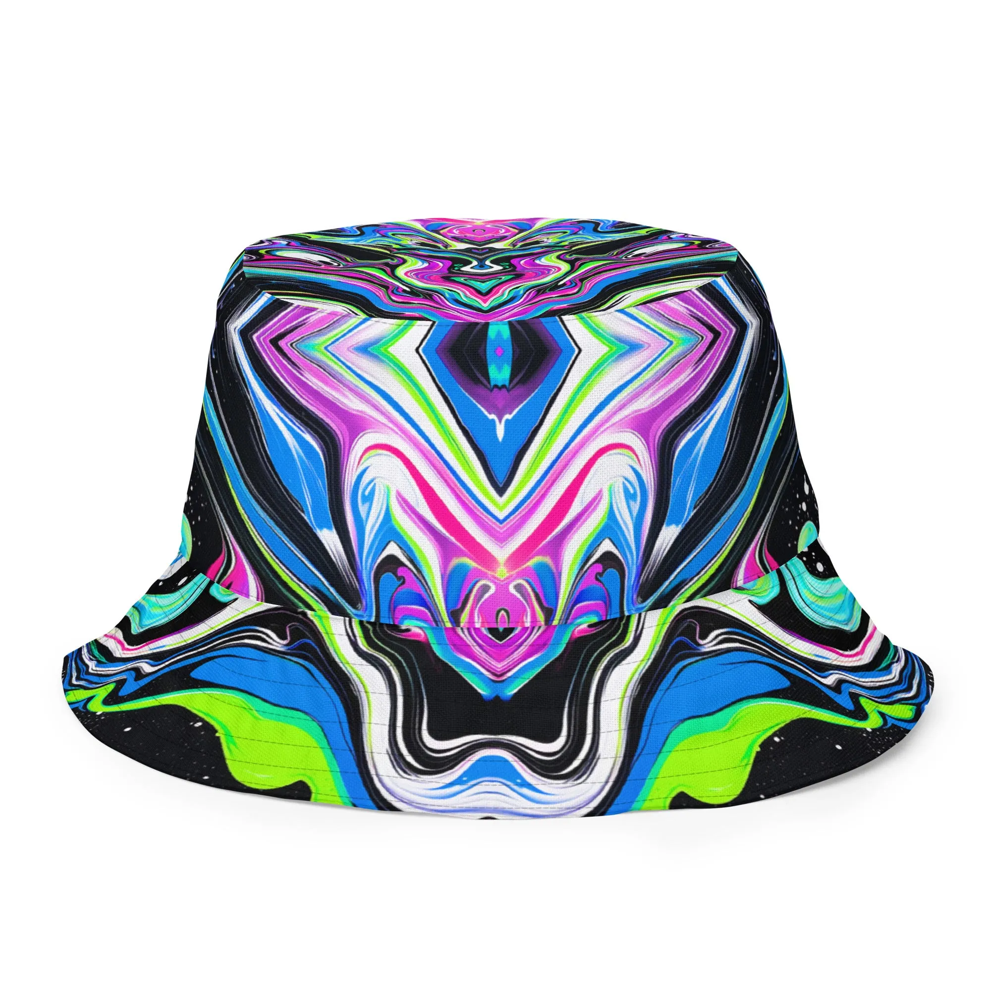 Trippy Colors Reversible bucket hat