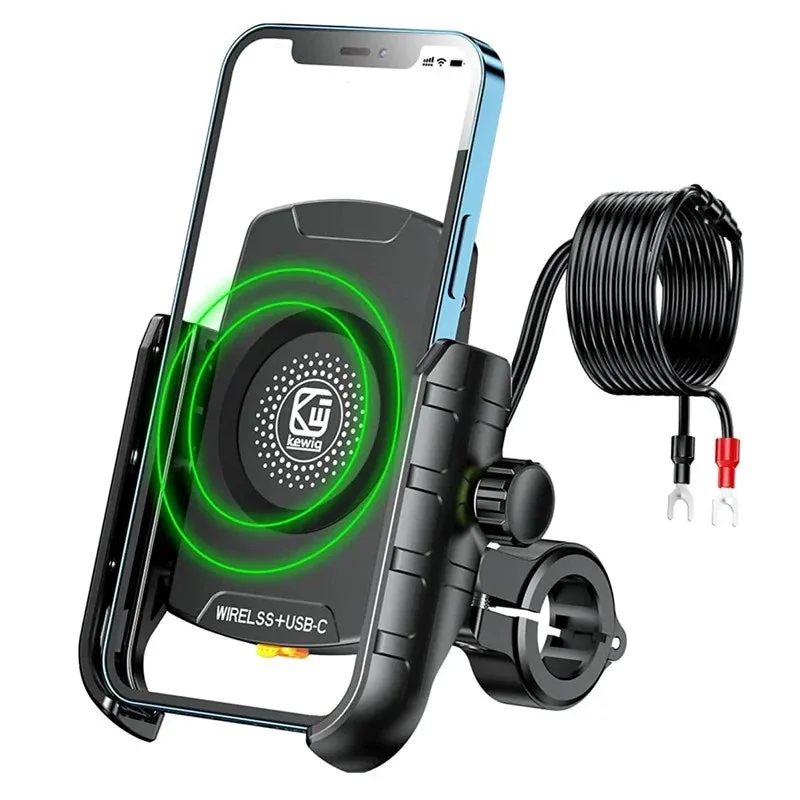 USB Fast Wireless Charger  Motorcycle Phone Holder