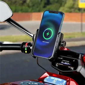 USB Fast Wireless Charger  Motorcycle Phone Holder