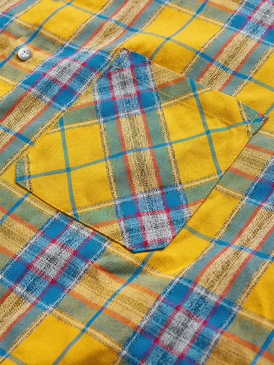 Vintage Classic Yellow Check Shirt Jacket