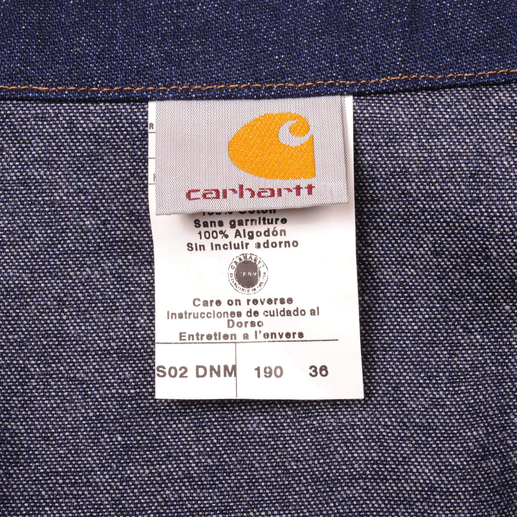 VINTAGE DENIM CARHARTT JACKET CHEST SIZE 3XL MADE IN USA