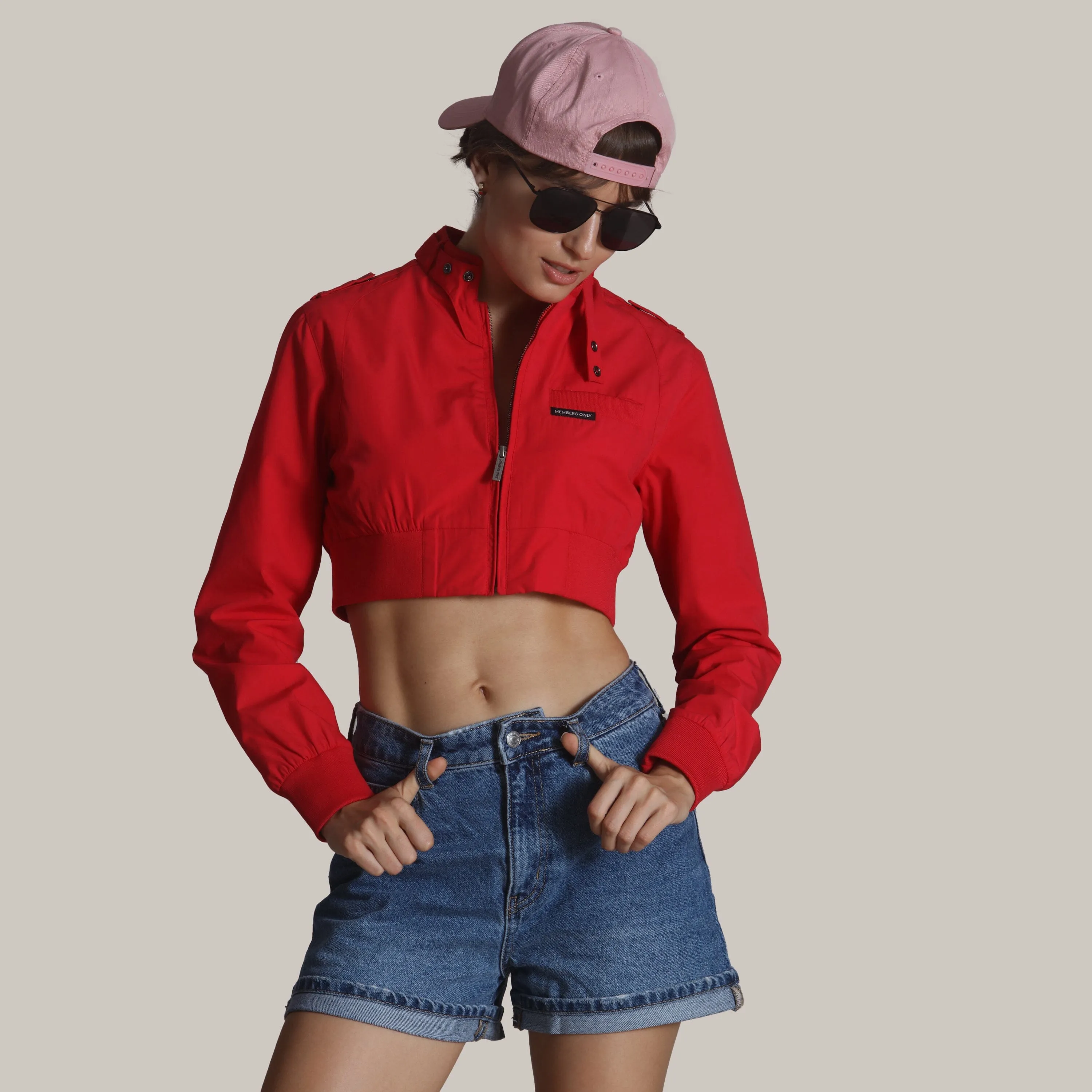 Women's Mini Cropped Racer Jacket