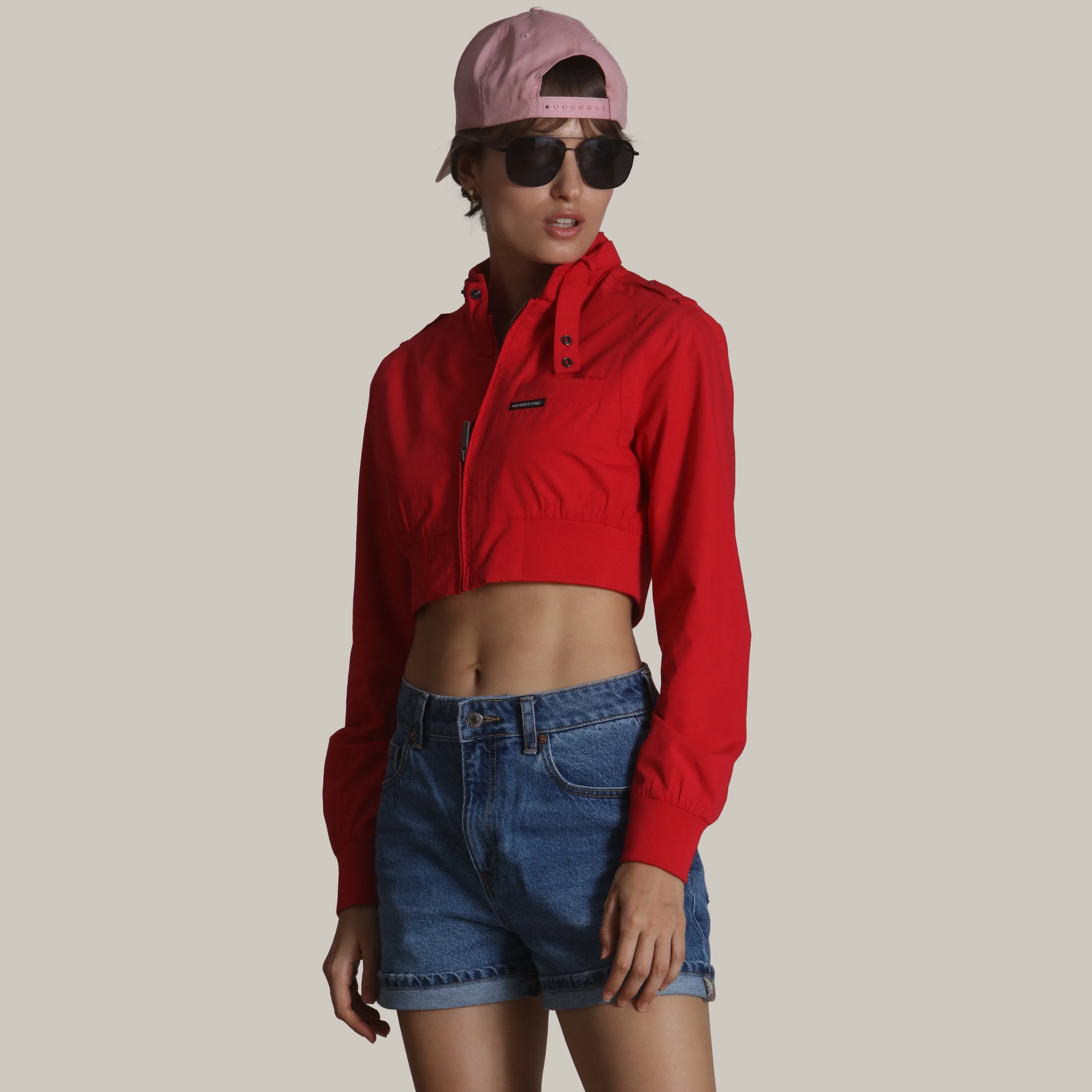 Women's Mini Cropped Racer Jacket