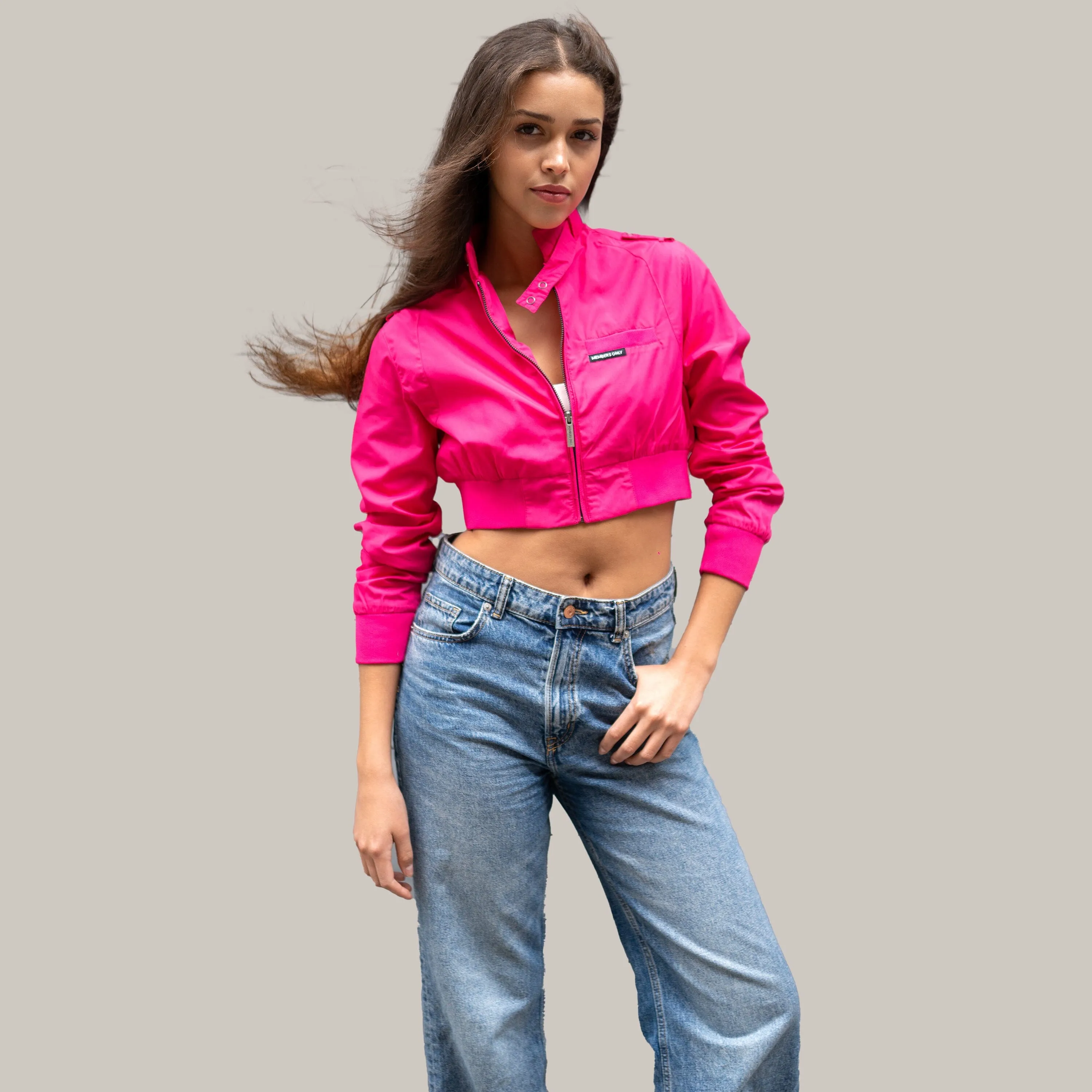 Women's Mini Cropped Racer Jacket